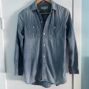 Madewell Chambray Denim Shirt, XS